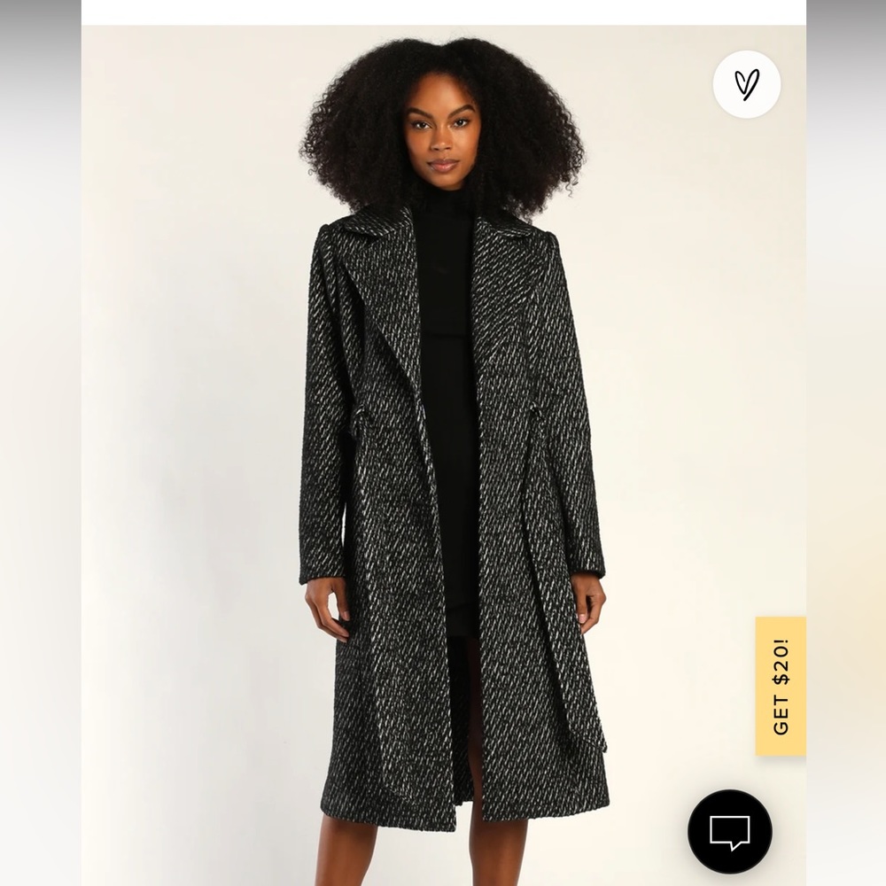 Lulu’s Herringbone Trench Coat